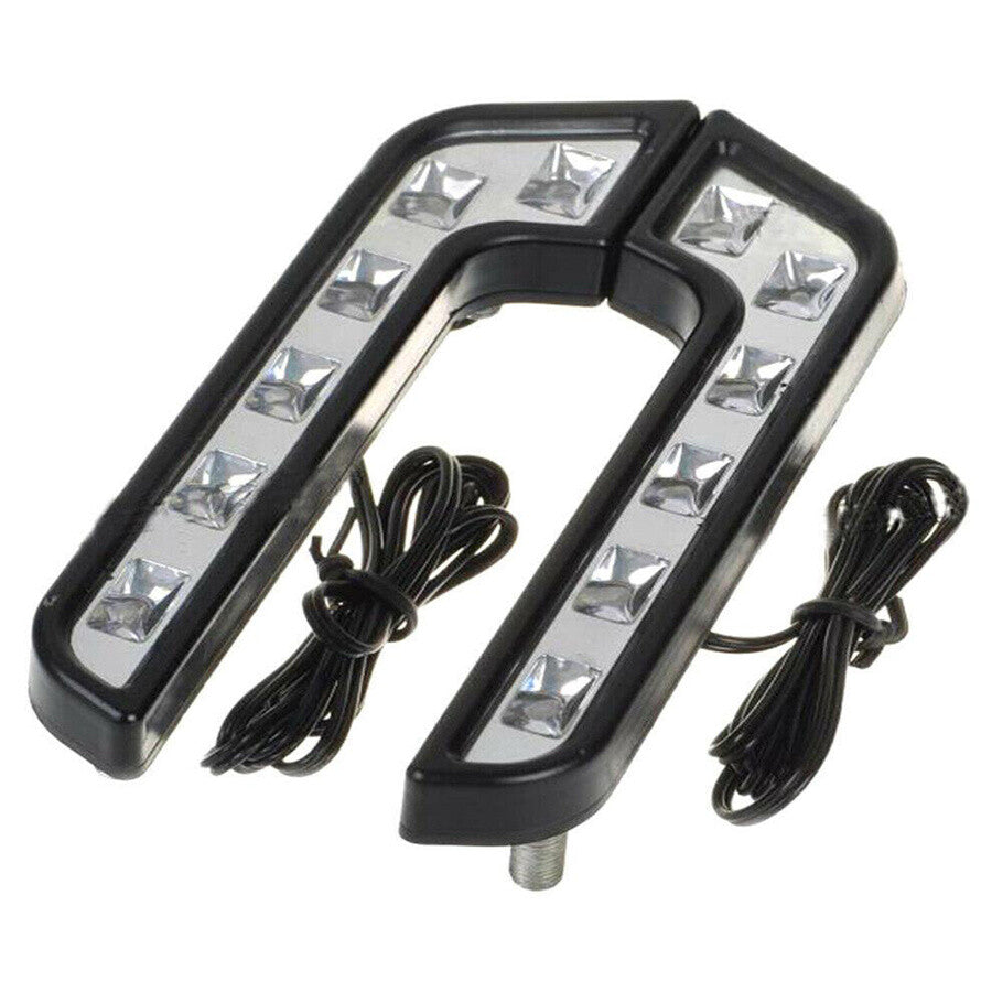 2Pcs White Car Daytime Running Light Fog Driving Lamp 6LED Strip Super Bright
