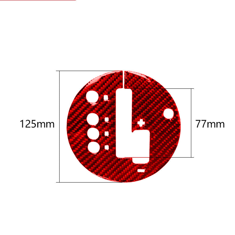 Red carbon fiber automatic shift panel trim cover for Nissan 350Z 2006-2009