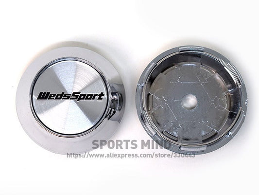 4x69mm Weds Sport Chrome Decal Wheel Center Cover Badge Edge Cover Hub Cover TE37