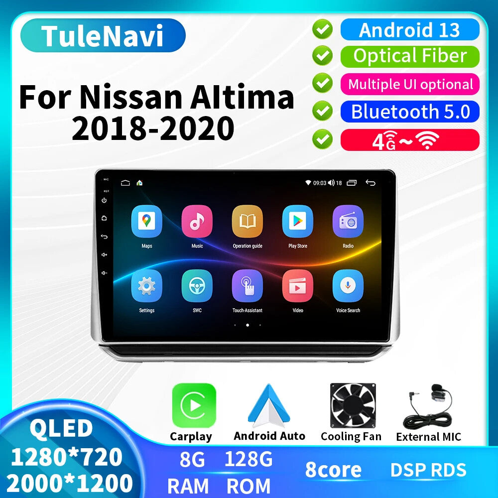 for Nissan for Altima L34 2018-2020 Carplay Car Radio Multimedia Player GPS Screen
