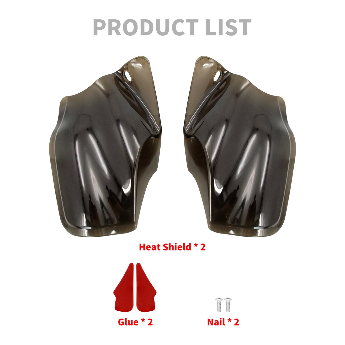 Smoke Saddle Shields Heat Deflectors Fits For Sportster Iron 883 1200 2014-2023