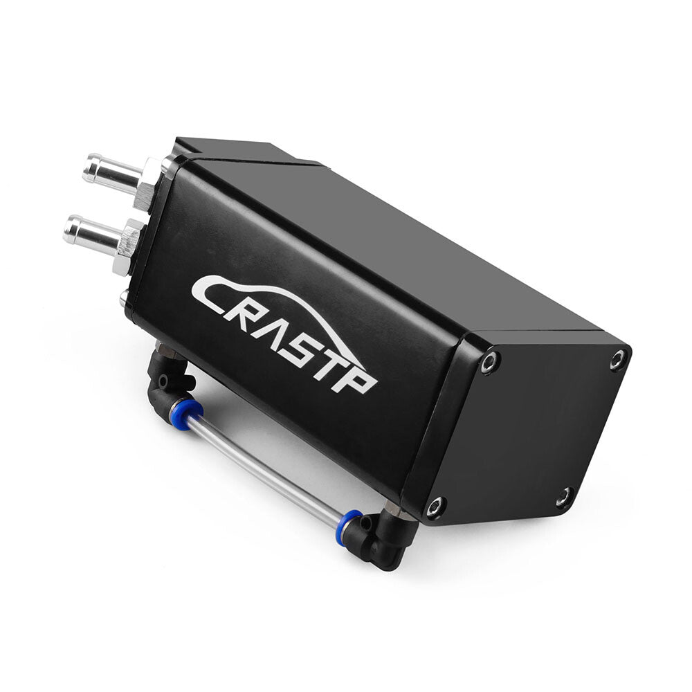 Square Shape Engine Oil Catch Can Tank Reservoir Breather Fuel Tank Black