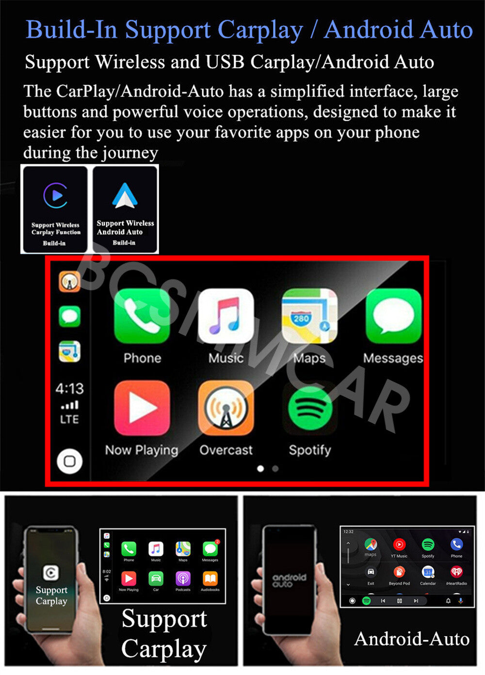 Fit for Toyota 86/GT86 2012-2017 For Apple CarPlay GPS Car Stereo Radio 4+32G
