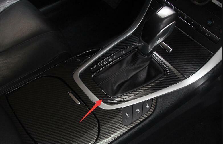 Fit for Ford Edge 2015-2018 Carbon Fiber Middle Console Gear Shift Frame Trim 1