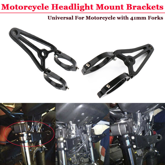 Universal forklift headlight bracket and motorcycle headlight bracket clip, 41 mm