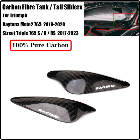 for Triumph Daytona Moto2 765 100% Carbon Fiber Fuel tank protection cover