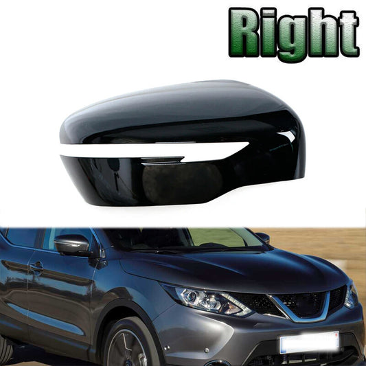 Right for Nissan Qashqai J11 X-Trail T32 2014-2020 Rearview mirror cover black