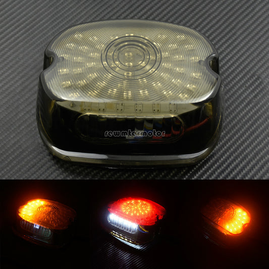 Rear Tail Brake Stop Turn Indicator Light Smoke Lamp Fit for Harley Dyna Softail