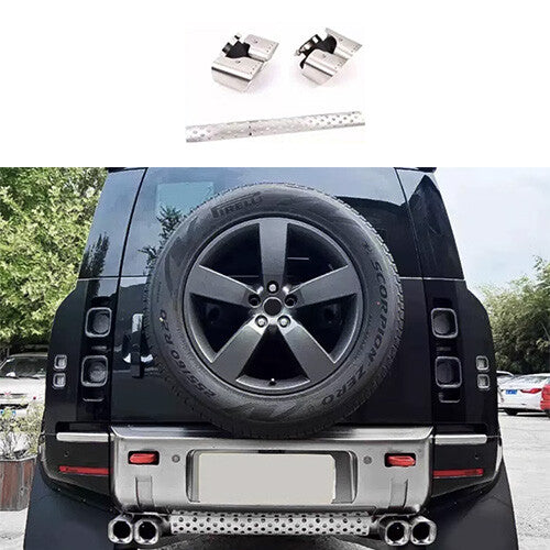 3PC Tip Pipes for Land Rover for Defender 20-22 Cover Trim Rear Tail Exhaust Muffler