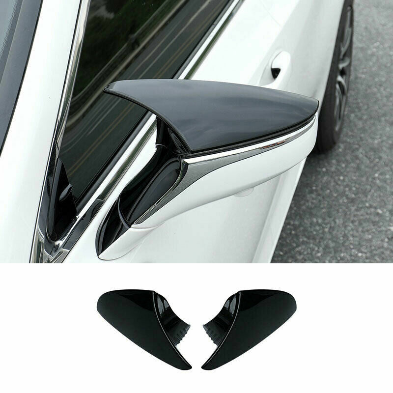 for Lexus RC for ES LS LC UX 2019-22 Gloss Black Ox Horn Rearview Mirror Cover Trims