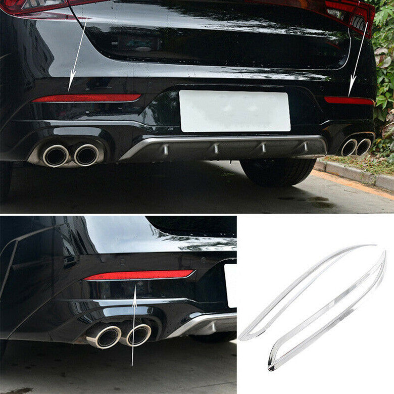 for Kia K5 2021-2023 Chrome Car Exterior Rear bumper Fog Light Frame Cover Trim