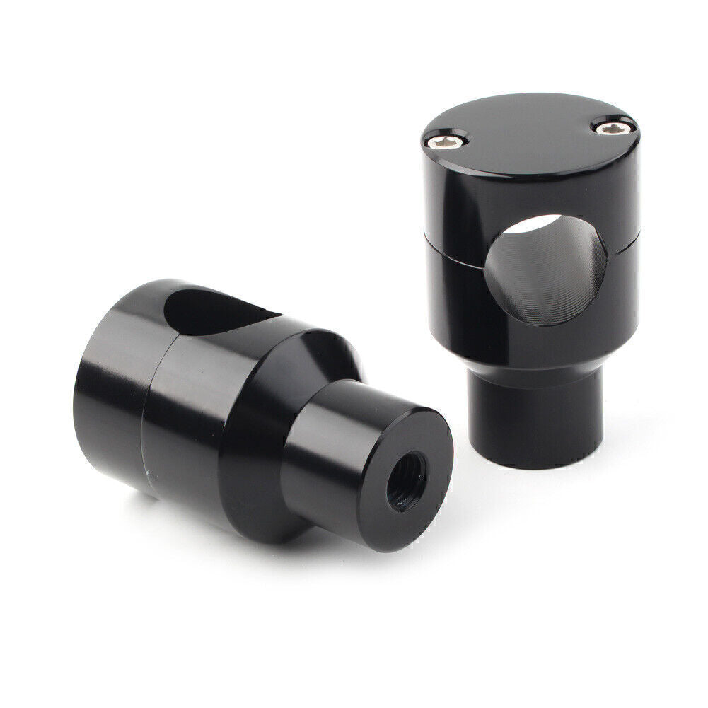 1 25mm Black Handlebar Handle Bar Mount Adapter Risers Clamp for Harley for Honda