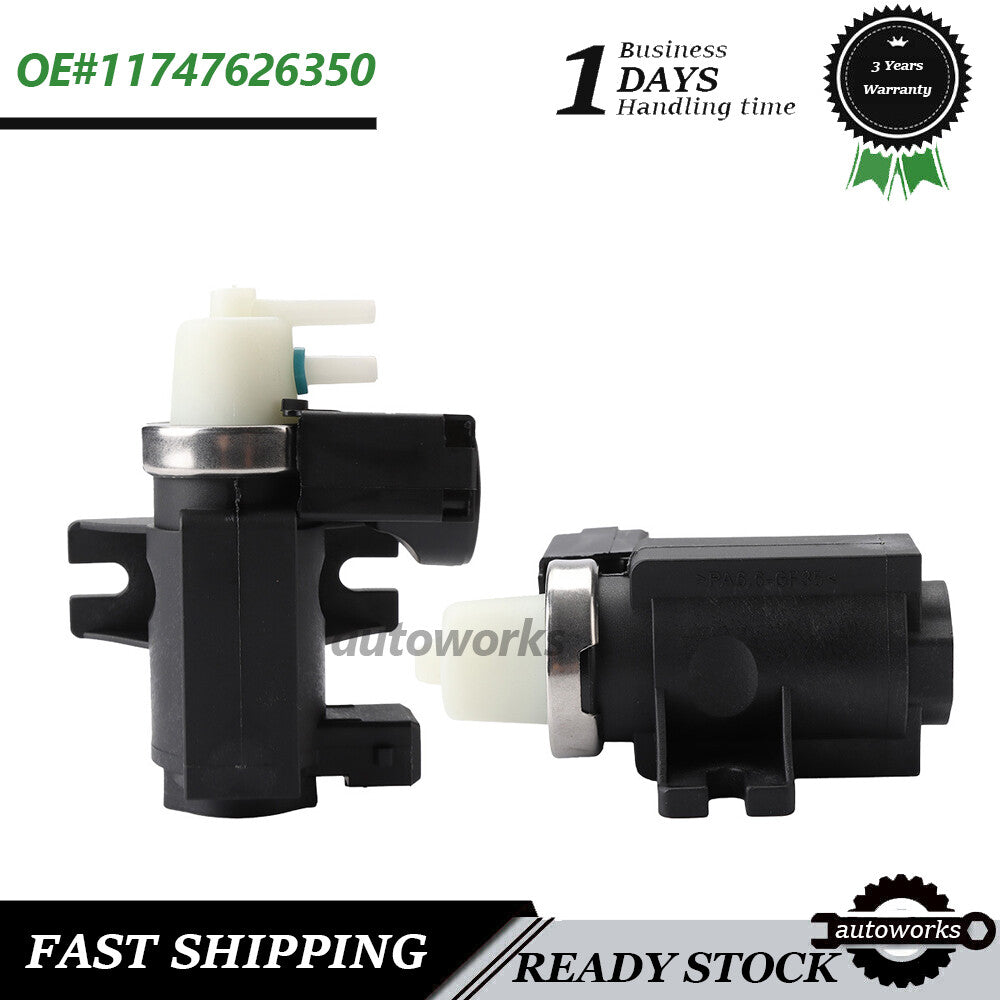 2PCS Turbo Boost Solenoid Valve for BMW F01 750i E90 335i E60 535i 11747626350