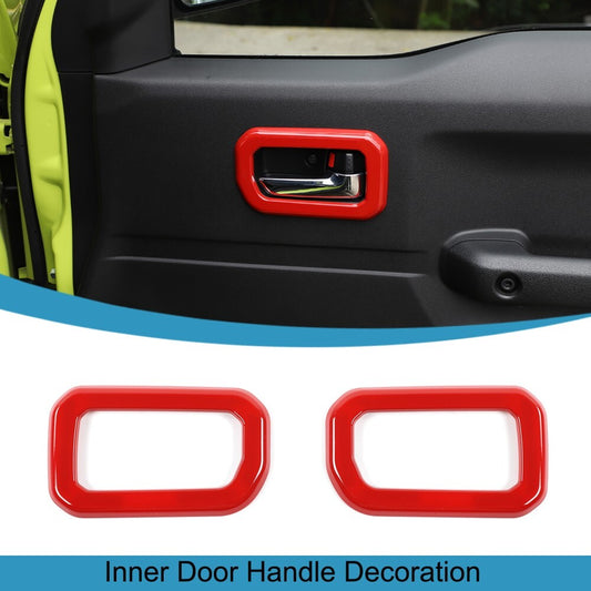 Red Inner Door Handle Bowl Decor Cover Trim for Suzuki for Jimny JB64 JB74 2019-2023