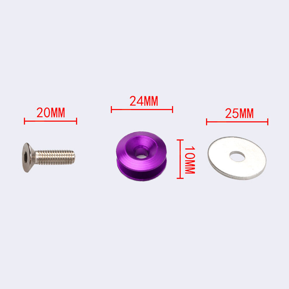 JDM Purple Quick Release Fasteners For Car Bumpers Trunk Fender Hatch Lids Kit