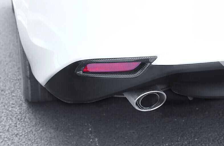Carbon Fiber ABS Car Rear Fog Light Lamp Cover Trim 2 for Toyota for Camry 2018-2023