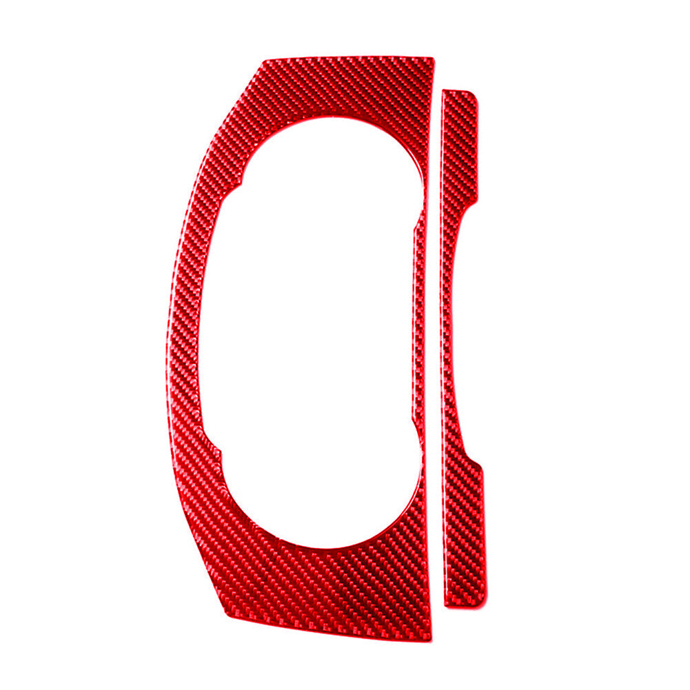 Red Carbon Fibre Dashboard Console Area Trim for VW for Golf MK7 2014-2019