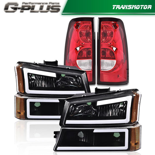 LED DRL amber corner headlights + red taillights suitable for 03-07 for Chevrolet Silverado
