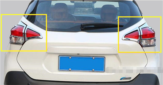 ABS Chrome Rear Tail Light Lamp Molding Cover Trim 4P for Nissan Kicks 2017-2021