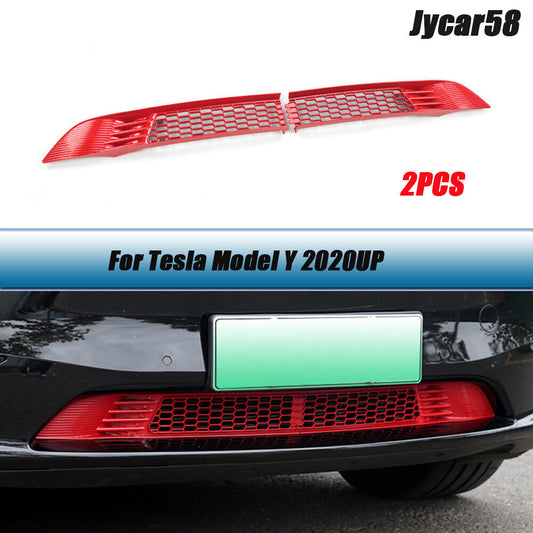 for Tesla for Model Y Front Lower Bumper Trim Honeycomb Mesh Grille Grid Insert