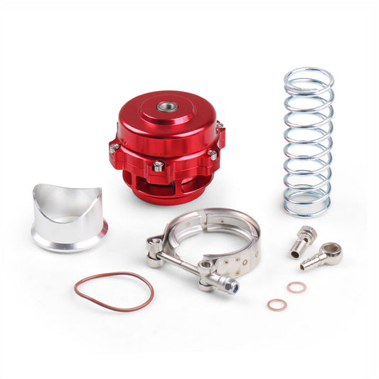 Universal Red 50mm Blow Off Valve BOV with V-band Clamp Aluminum Flange Spring