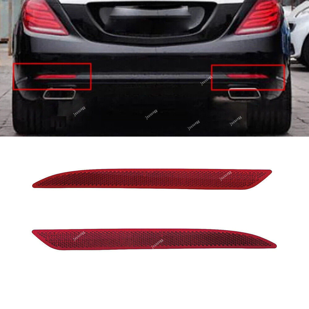 2x Rear Bumper Reflector Strip Cover Left  Right for Mercedes-Benz S Class W222