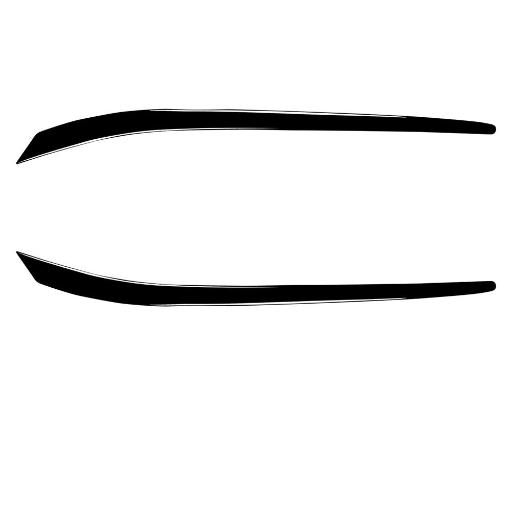 2¡ÁPiano Black Headlight Eyelids Eyebrow Trim for Mitsubishi Lancer EVO 2008-2014