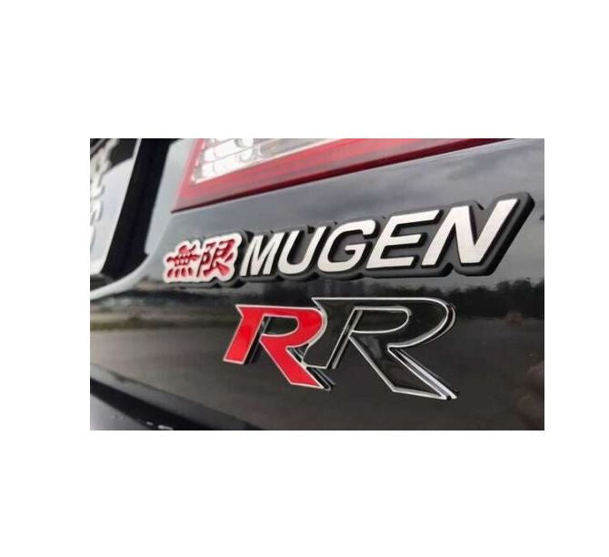 Mugen RR car rear sticker boots, trunk side badges for Honda for Acura red
