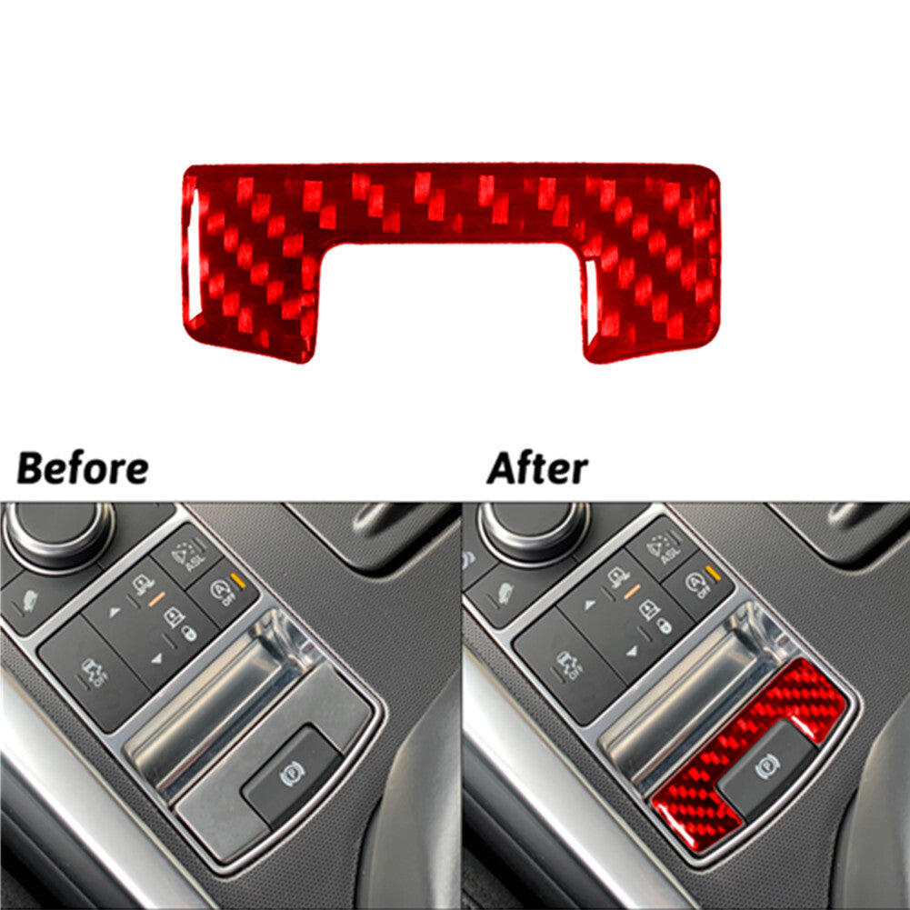 Red Carbon Fiber Parking Button Side Trim For Land for Range Rover Sport 2014-2017