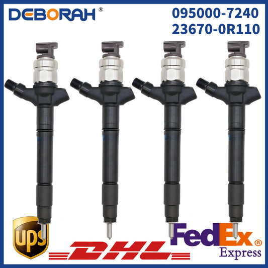 4x Common Rail Diesel Fuel Injector Nozzle 095000-7240 23670-0R110 for Toyota