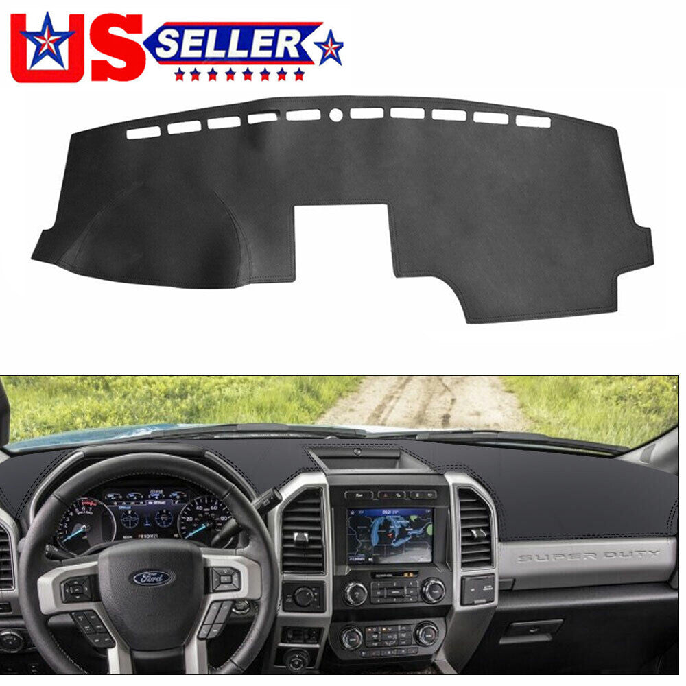 Auto Interior Dashmat Console Leather Dashboard Cover for Ford F150 2017-2019