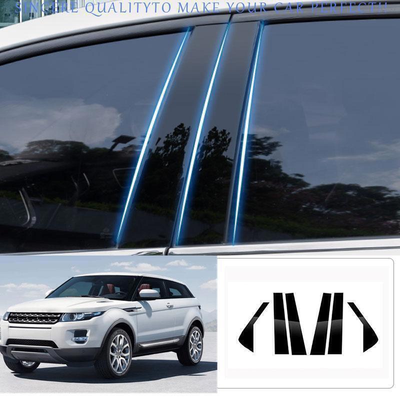 for Range Rover Evoque 2012-19 Piano Black Pillar Post Door Window Molding Strip