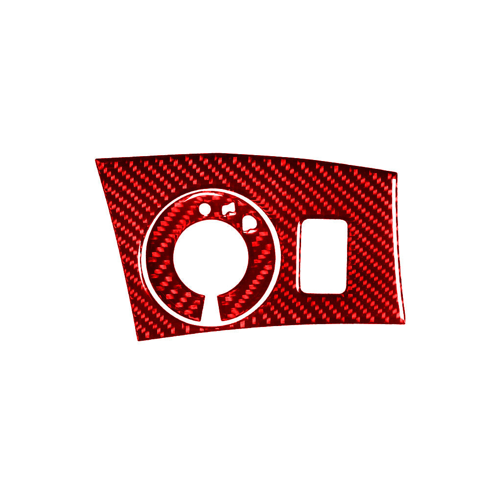 2Pcs Red Carbon Fiber Dim light control Cover Trim for Ford Fiesta 2011-2015