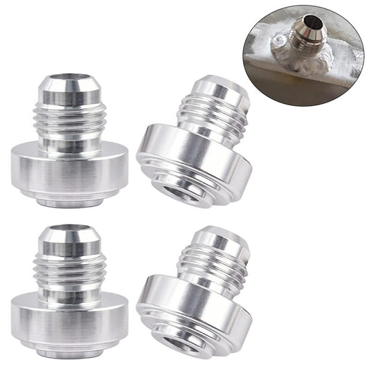 4Pcs AN6 -6AN Male Billet Steel Weld On Fitting/Adapter 6061-T6 Aluminum Alloy