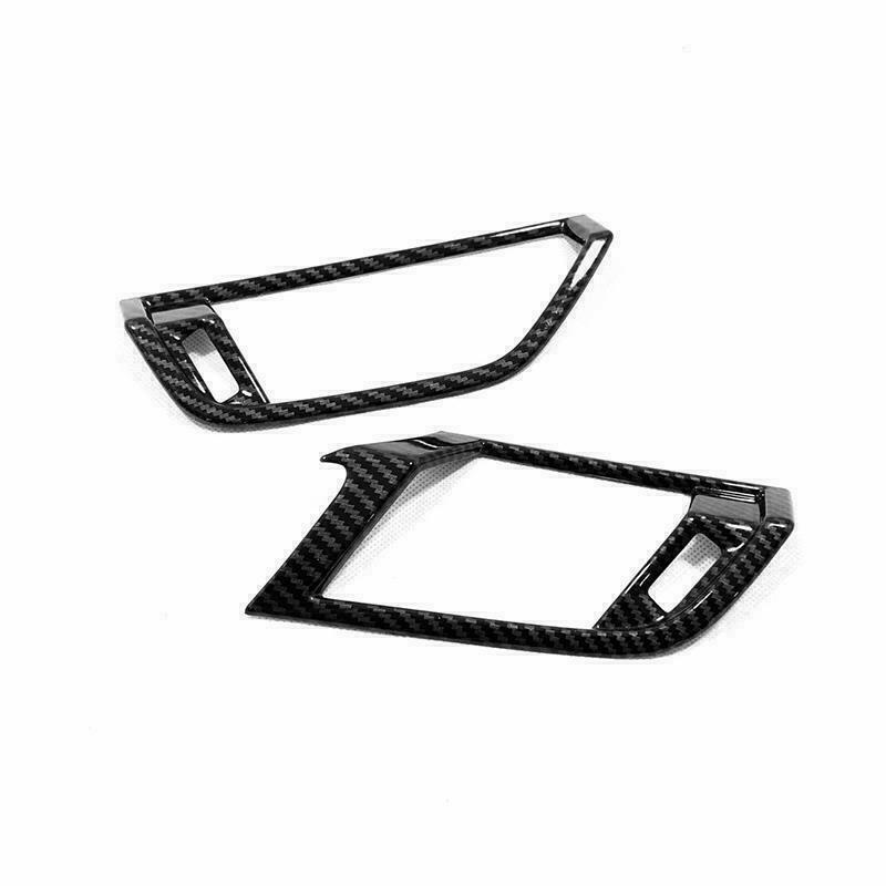 for Audi Q3 2019-2023 Carbon Fiber ABS Interior LR Air Vent Outlet Cover Trim