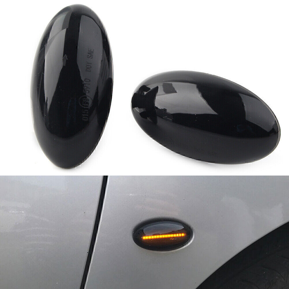 LED Dynamic Signal Black Side Marker Light Fit for Peugeot 307 206 607 407 107