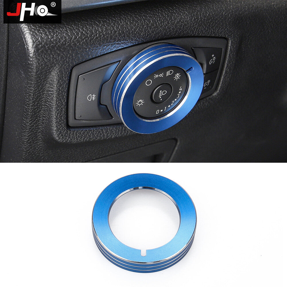 Car Headlight Switch Ring Knob Cover Trim Aluminum for Ford F150 for Mustang Explore