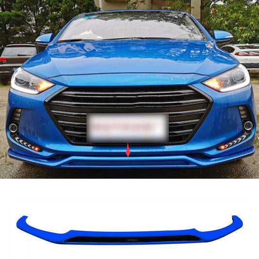 Fit for Hyundai for Elantra 2017-2018 Blue Painted Front Bumper Lip Spoiler Splitter