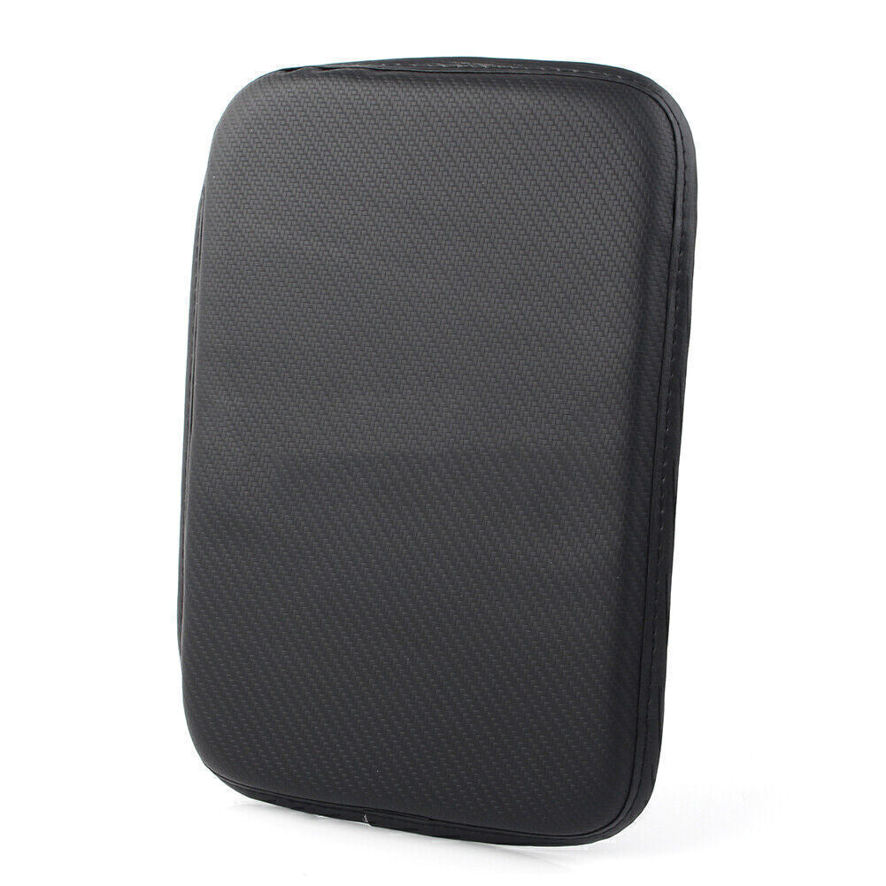 Center Console Armrest Cushion Pad Cover Mat Carbon Fiber for Universal Car