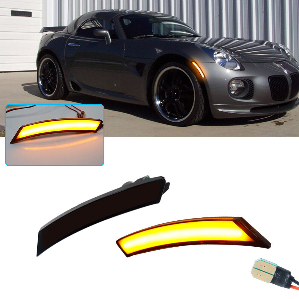 Smoked amber LED front marker light for 06-10 for Pontiac Solstice for Saturn Sky