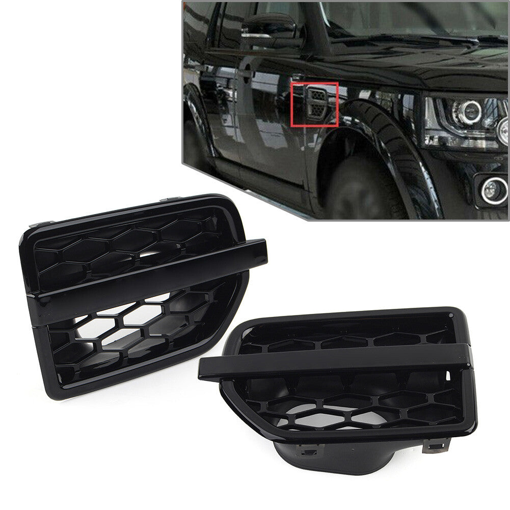 Fit for Land Rover LR4 2010-2016 Front Grille Air Intake Fender Vent Grill Black X2