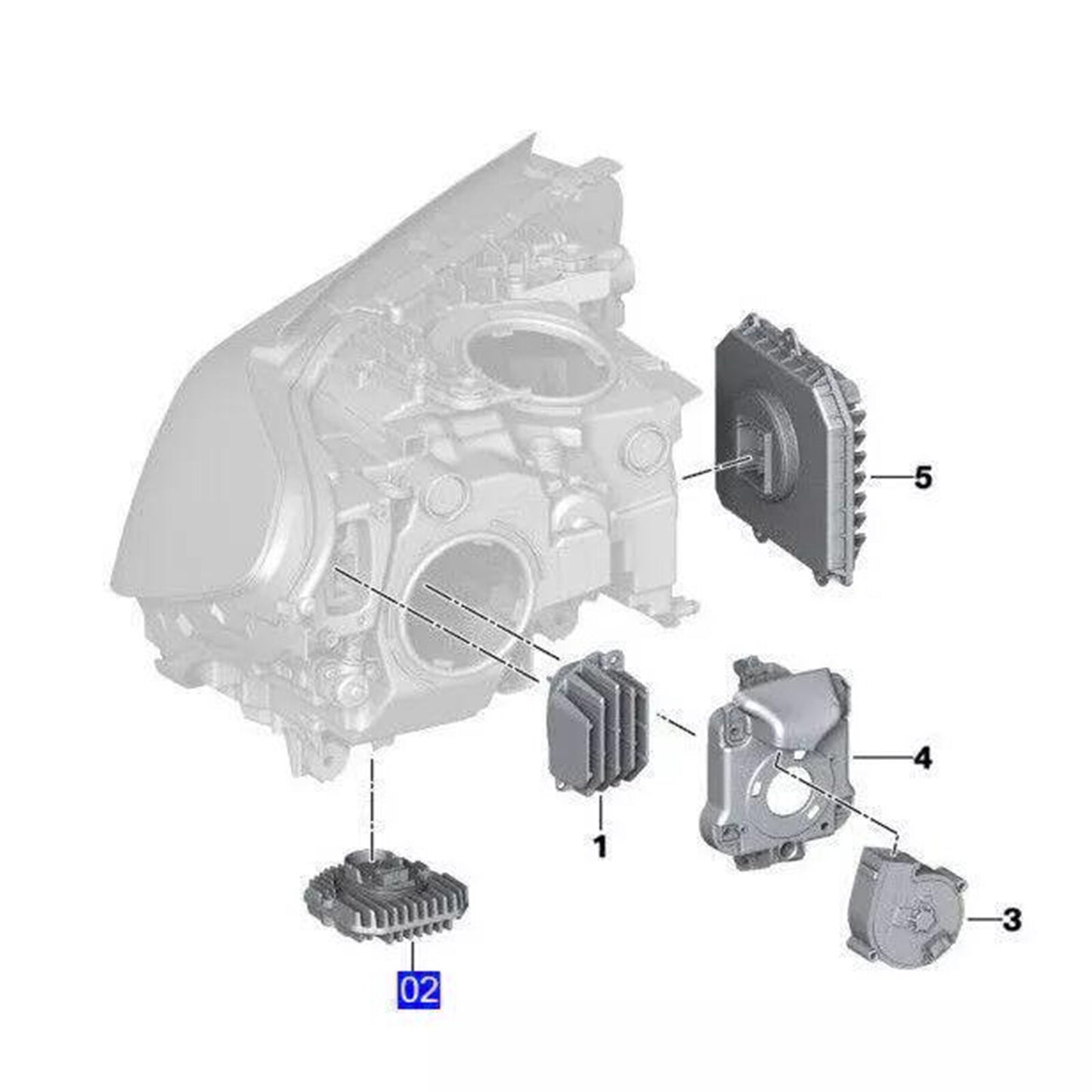 63117214934 DRL Daytime Running Light Module is suitable for BMW 5 Series G30 G32 G38 F90