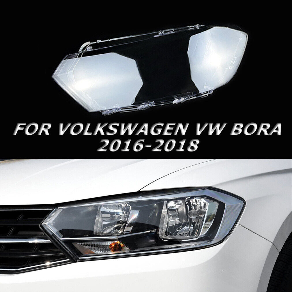 Left for Volkswagen for VW for Bora 2016-2018 Headlight Lens Headlamp Cover Clear Shell