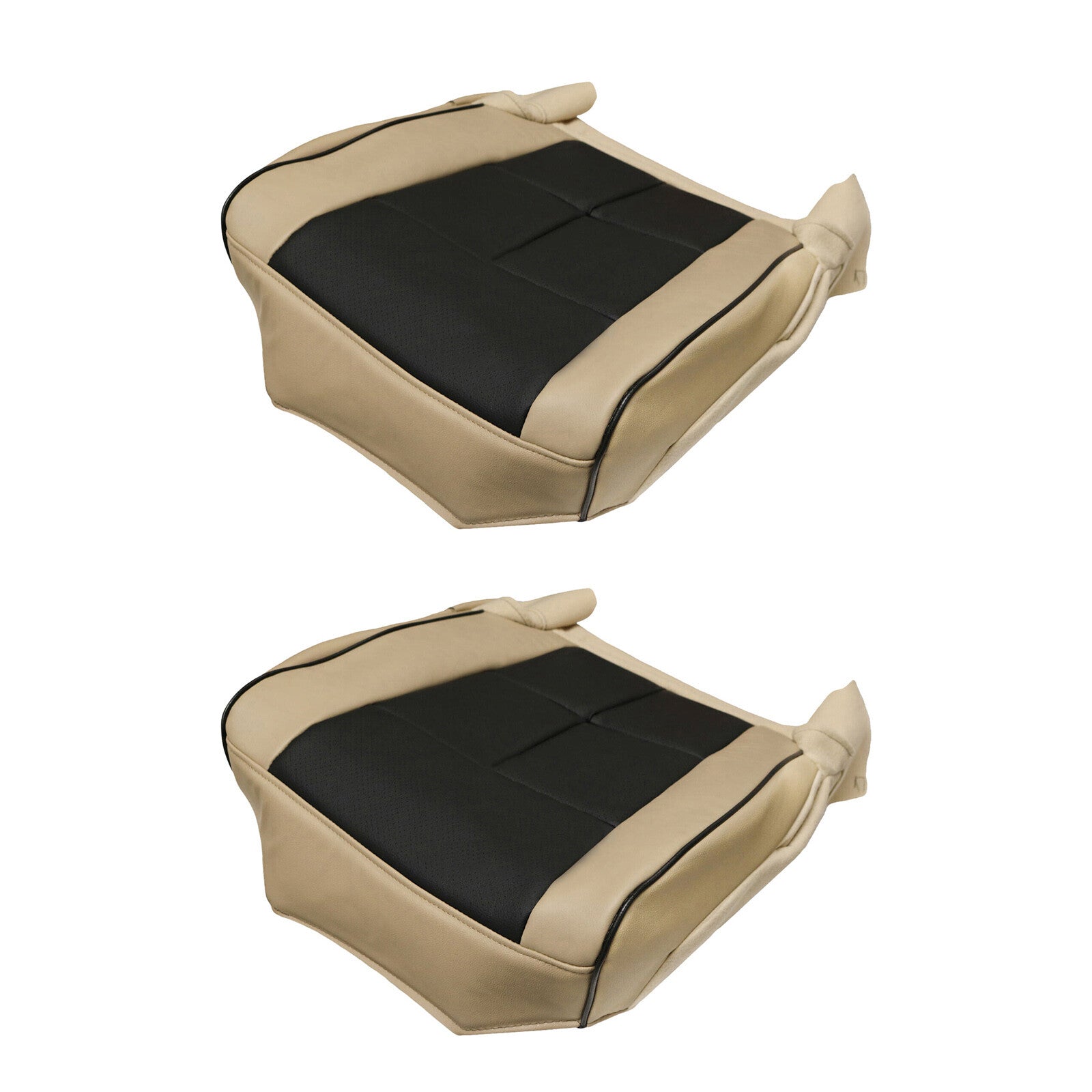 for Lincoln for Navigator Front DriverPassenger Side Leather for Seat Cover Tan  Black