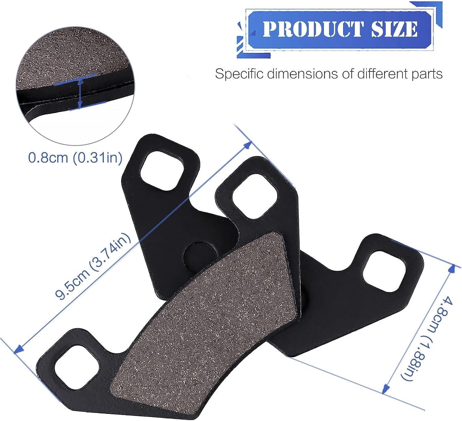 Brake Pad for Arctic Cat Wildcat 1000 Ltd 2013-14,Mudpro 1000 H2 EFI 2011-2012