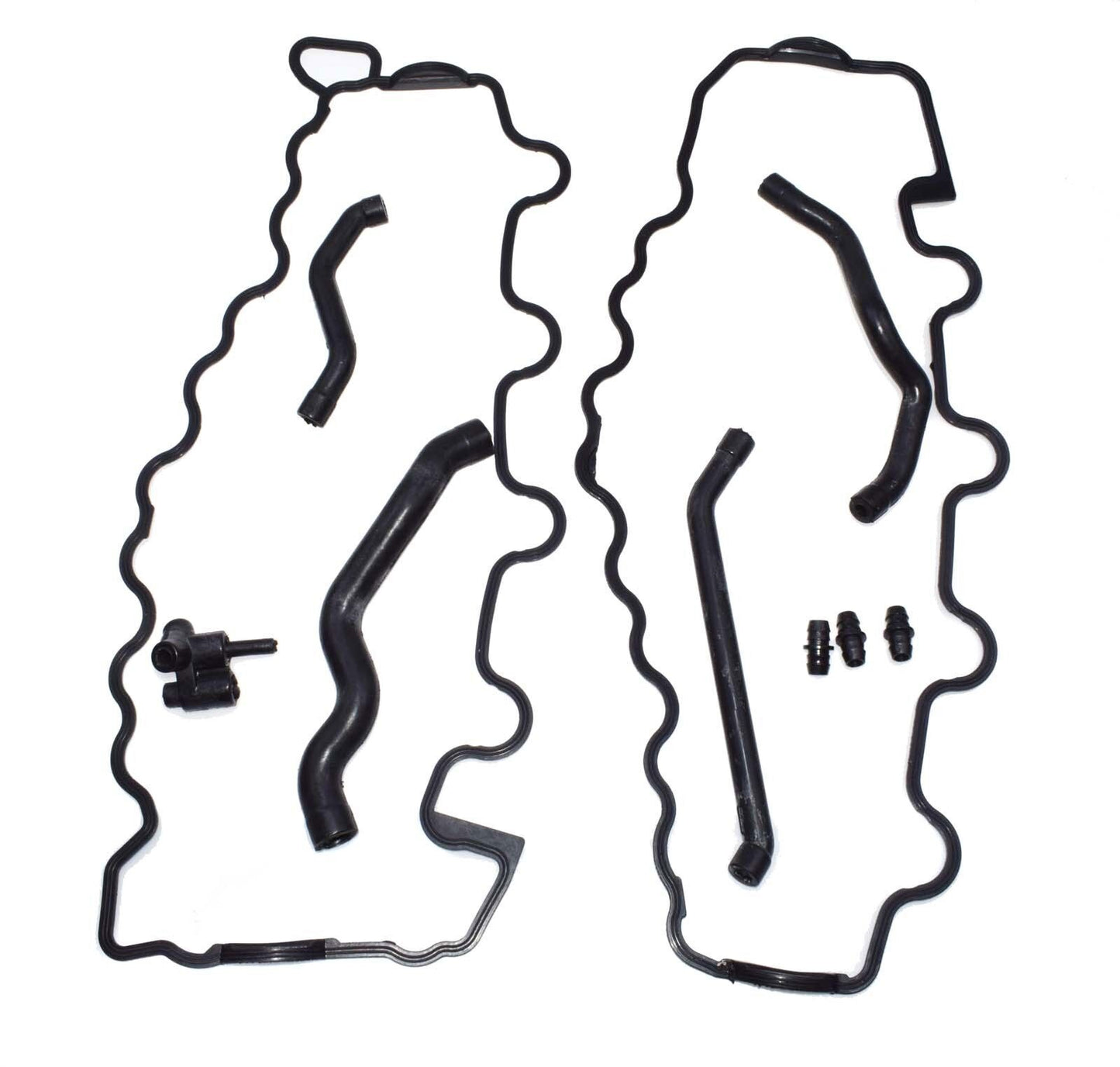 for Benz ML500 E320 S500 C240 V8 Crankcase Breather Hose Valve Cover Gasket Set
