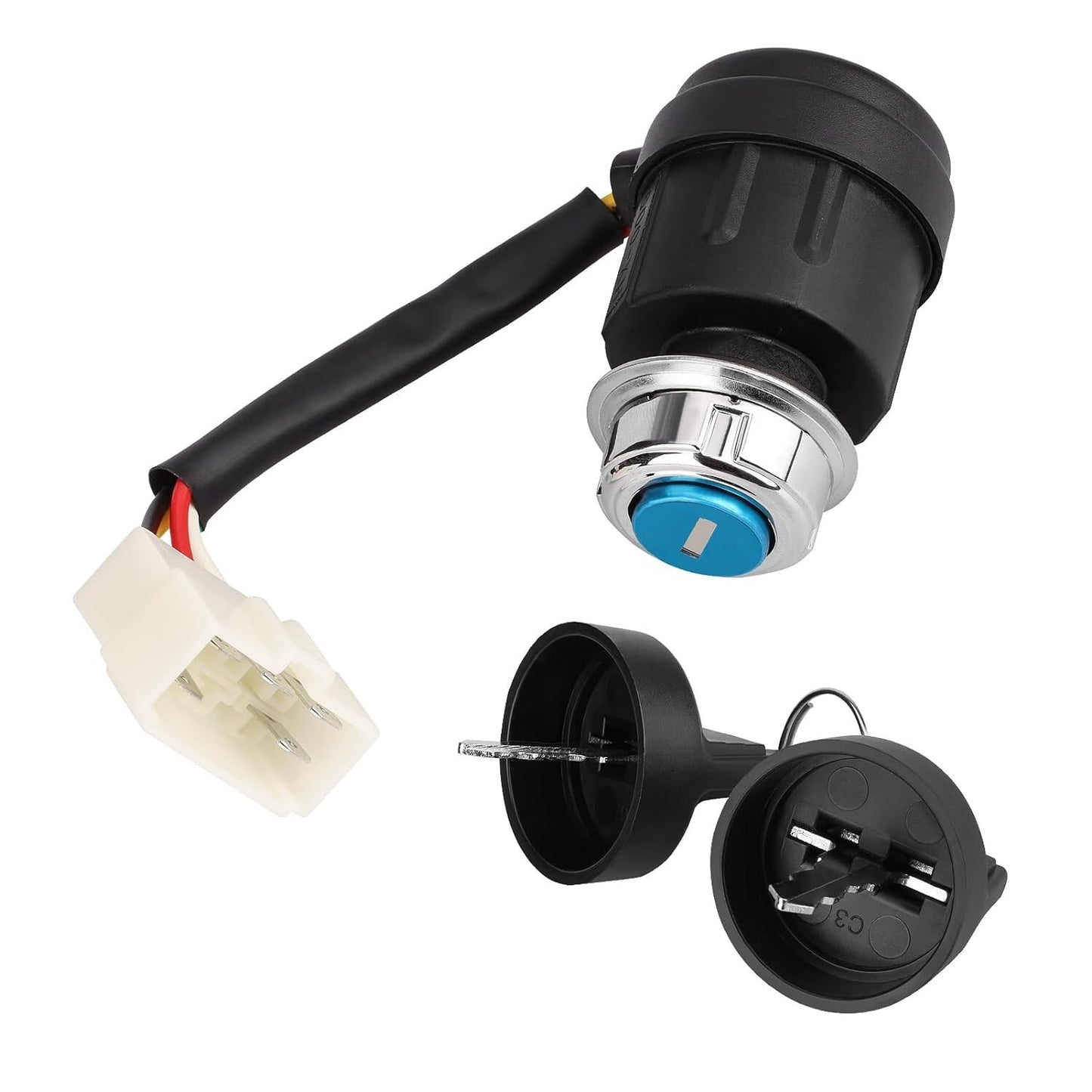 Key Switch Ignition Start Switch 5 Pin Starter Lock for Most Motorcycle Buggy