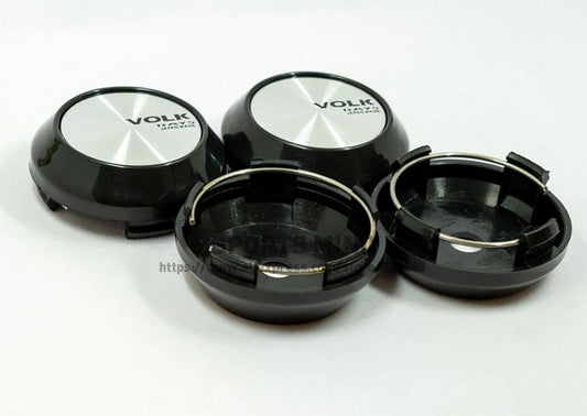 4x64mm Volk Rays Silver Badge Wheel Center Hub Cover Rim Cover TE37