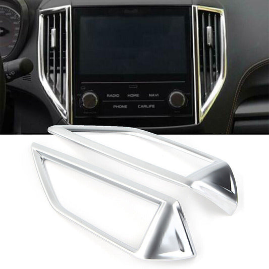 Front Middle Air Vent Cover Trim Fit for Subaru Forester 2019-2022 21 Matte Silver