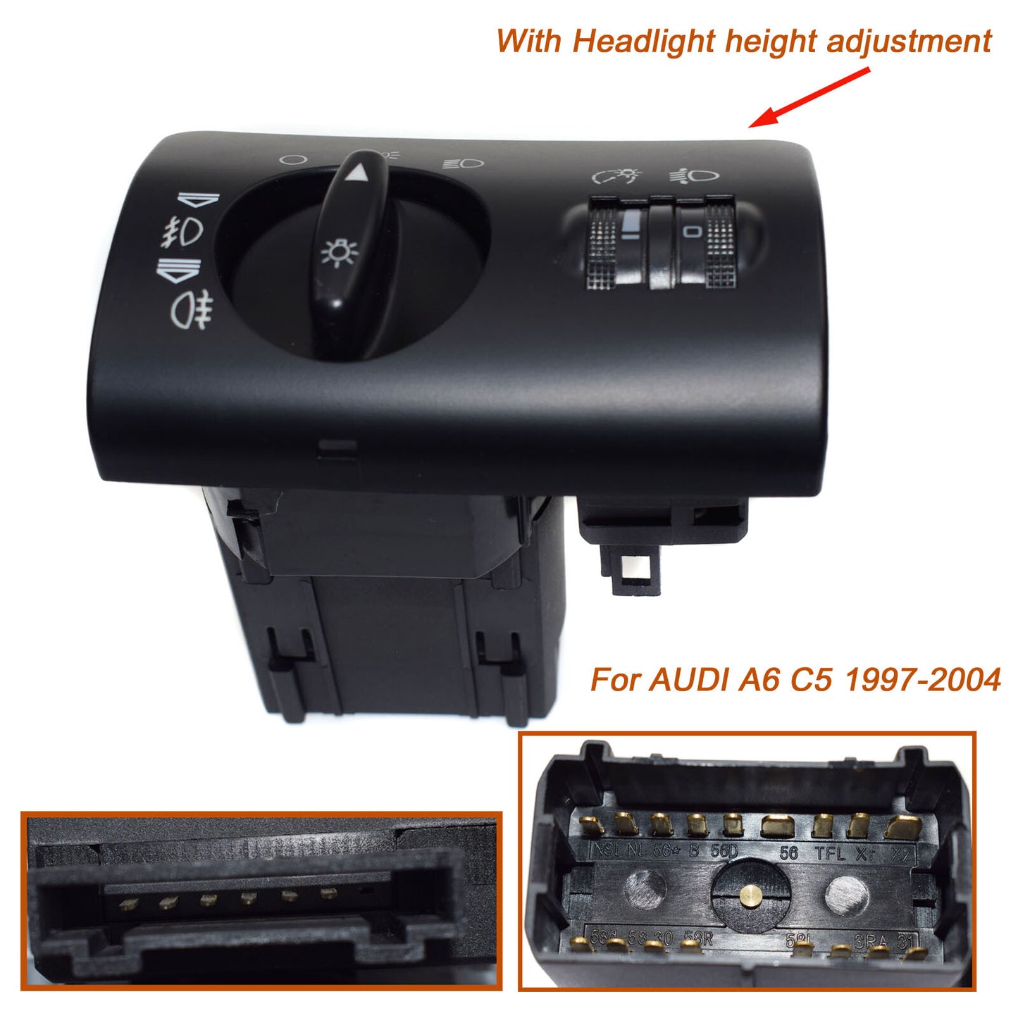 1PCS Car Headlight Fog Lamp Switch for AUDI A6 C5 4B1941531F NEW